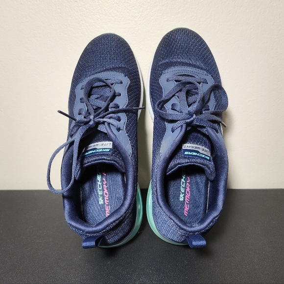 Skechers Lite-Weight Blue Athletic Trainers Sneakers Women's Shoes Size 9 - Picture 8 of 11